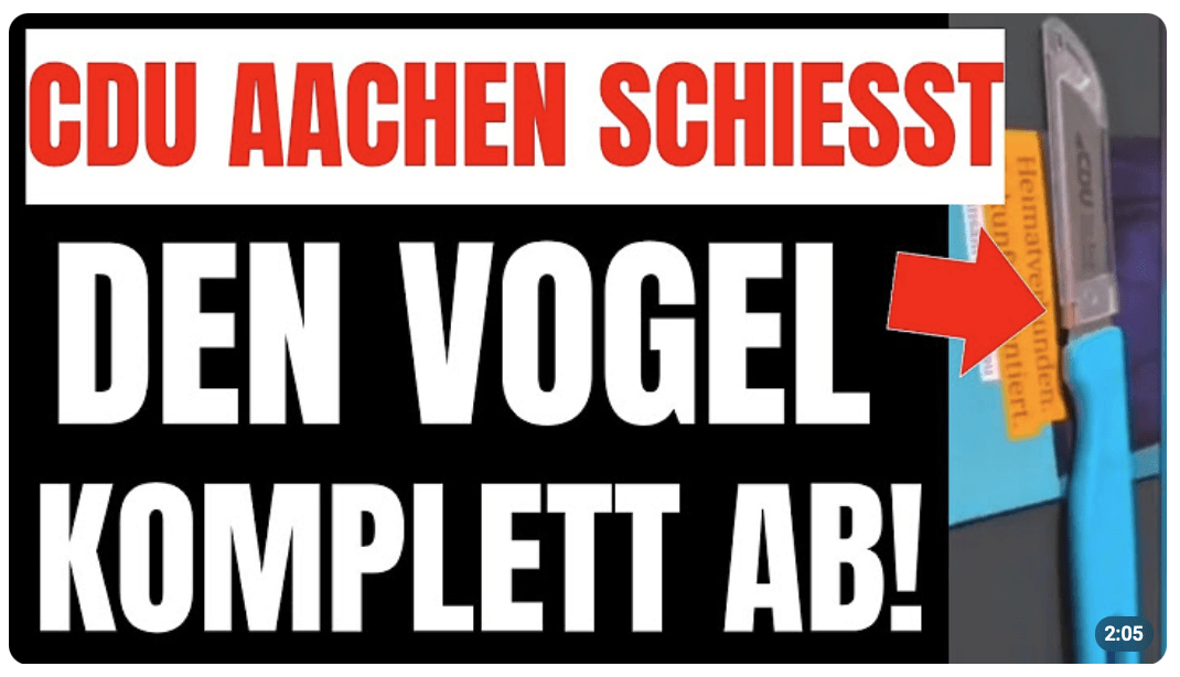 CDU AACHEN blamiert sich BIS AUF DIE KNOCHEN!