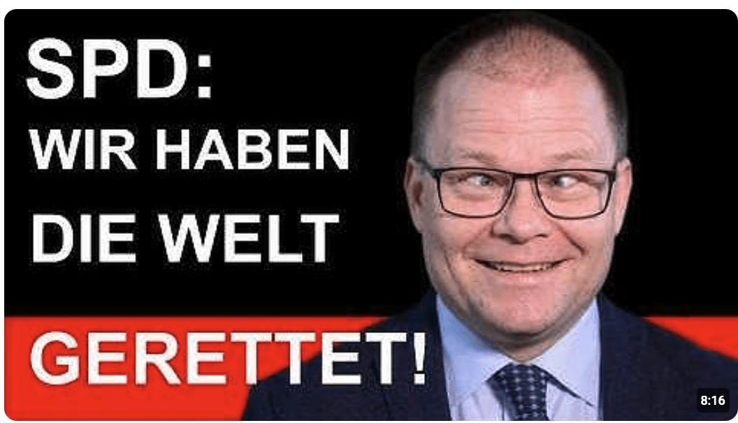 SPD Umweltminister Schneider: Wir haben die Welt gerettet!
