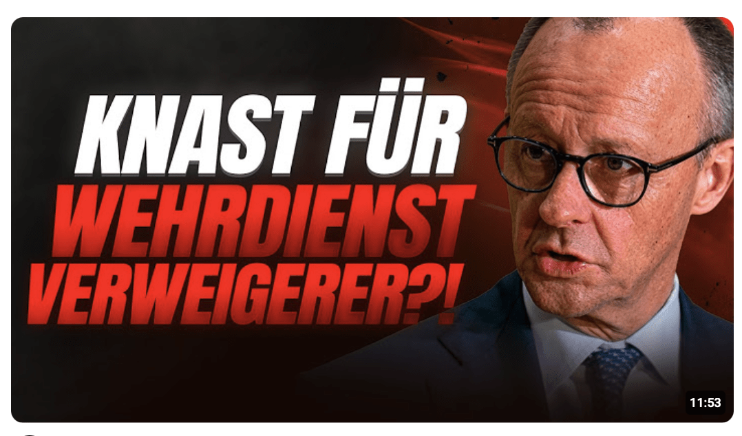 Beweis: KNAST, wenn du nicht zur Bundeswehr gehst.