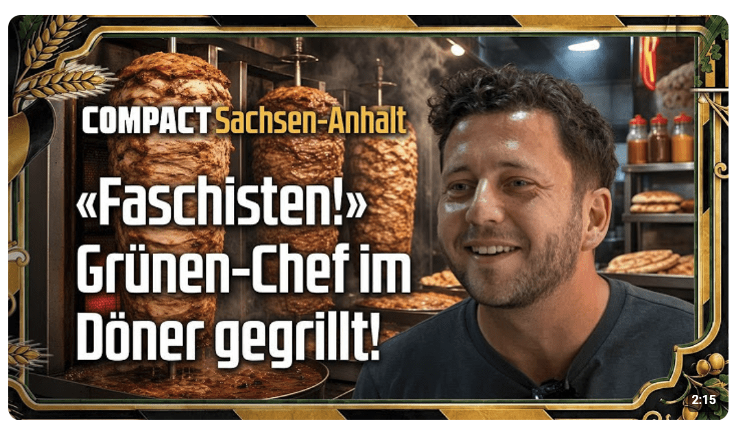 «Faschisten!» – Grünen-Chef im Döner gegrillt!