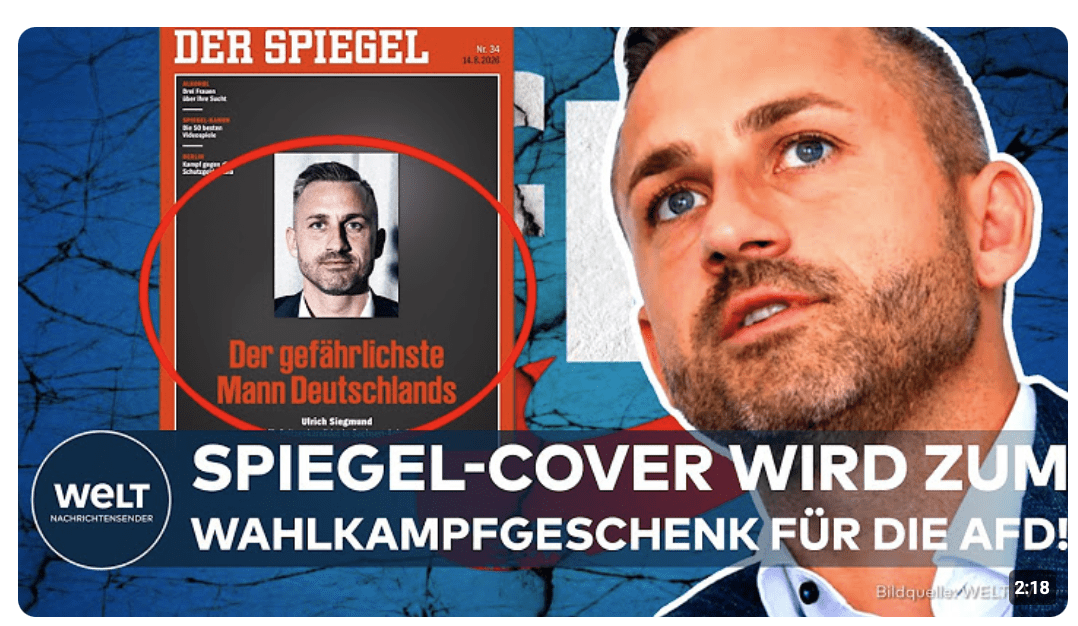 SCHLAGZEILE MIT SPRENGKRAFT: Heftige Kritik am Spiegel! Ulrich Siegmund feiert Gratis-Werbung!