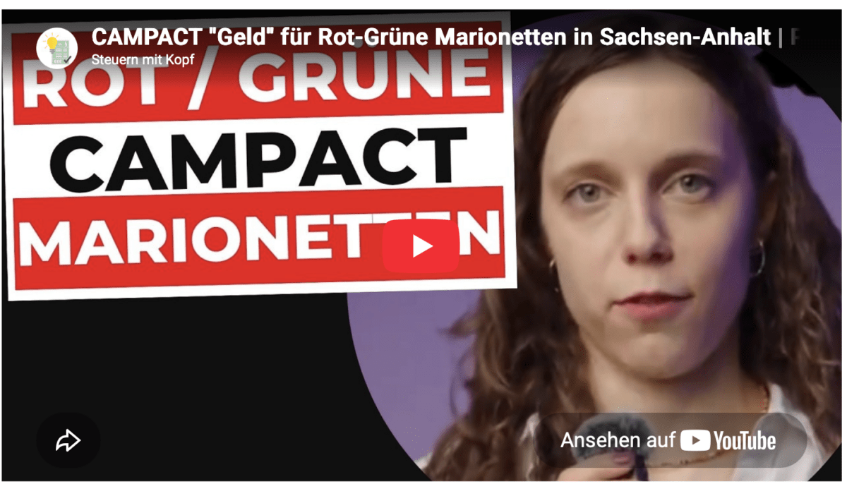 CAMPACT „Geld“ für Rot-Grüne Marionetten in Sachsen-Anhalt | Parteienfinanzierung & Wahlkampf