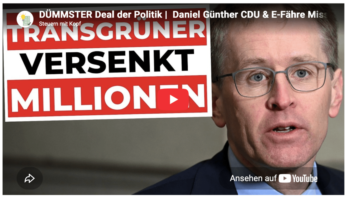 DÜMMSTER Deal der Politik |  Daniel Günther CDU & E-Fähre Missunde Skandal