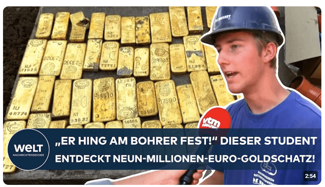 MILLIONEN-FUND IN BELGIEN: Bauarbeiter entdecken Goldschatz im Wert von neun Millionen Euro