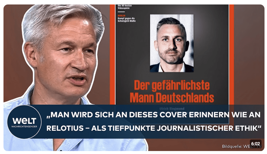ULRICH SIEGMUND: „Armselig!“ Ulf Poschardt rechnet gnadenlos mit „Spiegel“-Titelblatt ab