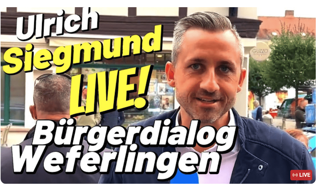 LIVE !  Ulrich Siegmund AfD Bürgerdialog Weferlingen Markus Frohnmaier Martin Reichardt Landtagswahl