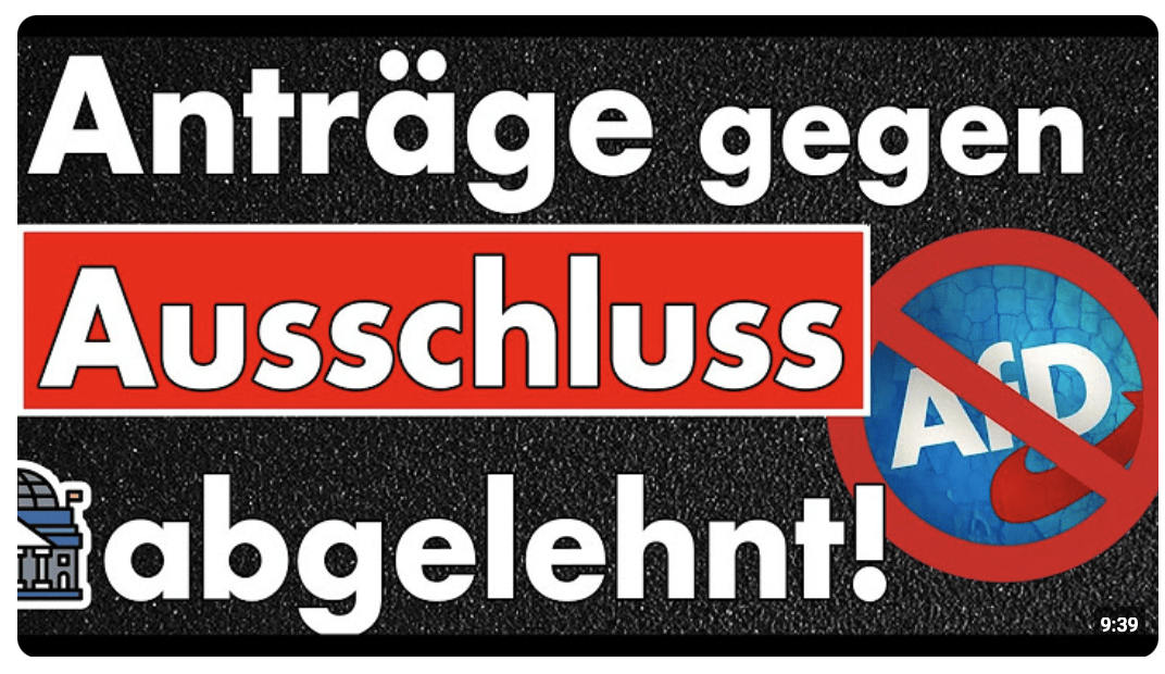 AfD darf jeden von der Wahl ausschließen! Anträge auf Überprüfung erst nach der Wahl!