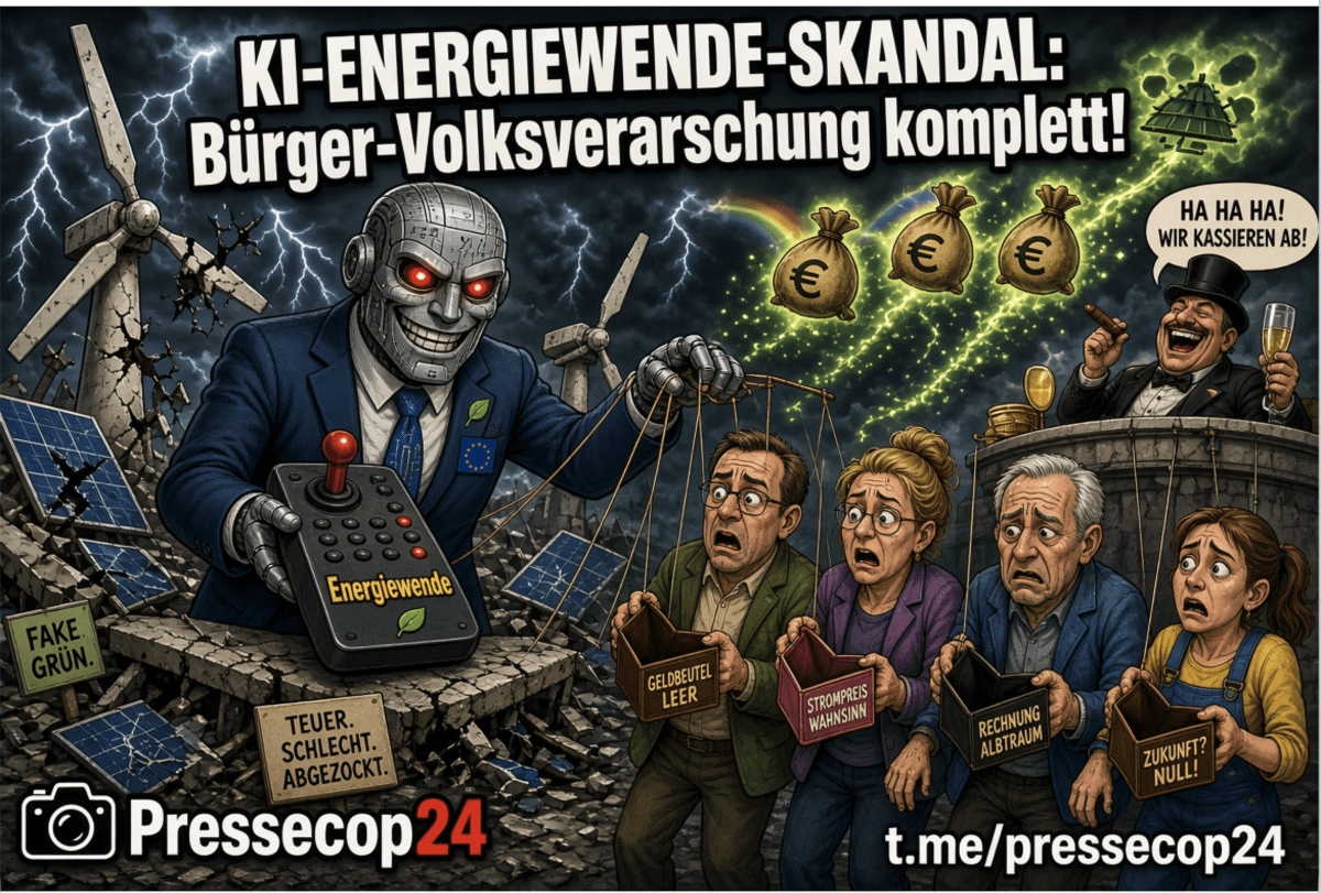 ENERGIEWENDE-IRRSINN! Bürger sollen Sonne und Wind schlucken – während für KI-Rechenzentren neue Gaskraftwerke gebraucht werden sollen!