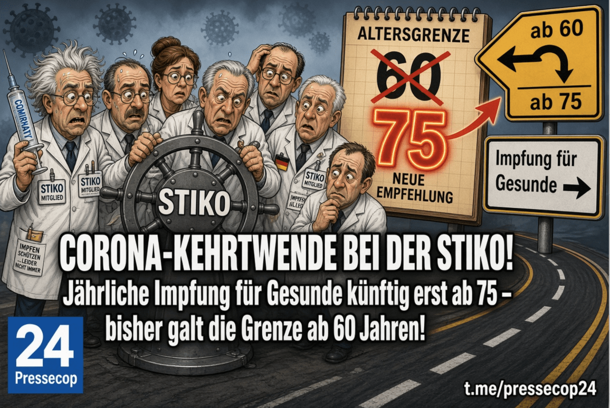 CORONA-KEHRTWENDE BEI DER STIKO! Jährliche Impfung für Gesunde künftig erst ab 75 – bisher galt die Grenze ab 60 Jahren!