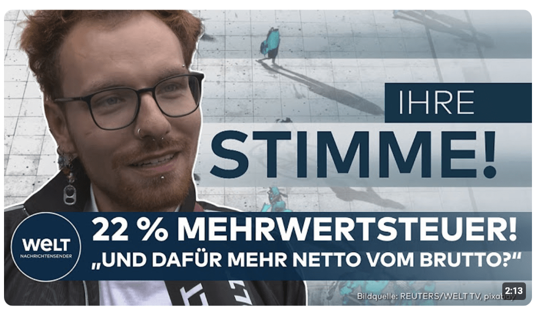 DIE DEUTSCHLAND-VERARSCHUNG: 22 Prozent Mehrwertsteuer! Dafür mehr Netto vom Brutto – ist das wirklich gerecht?
