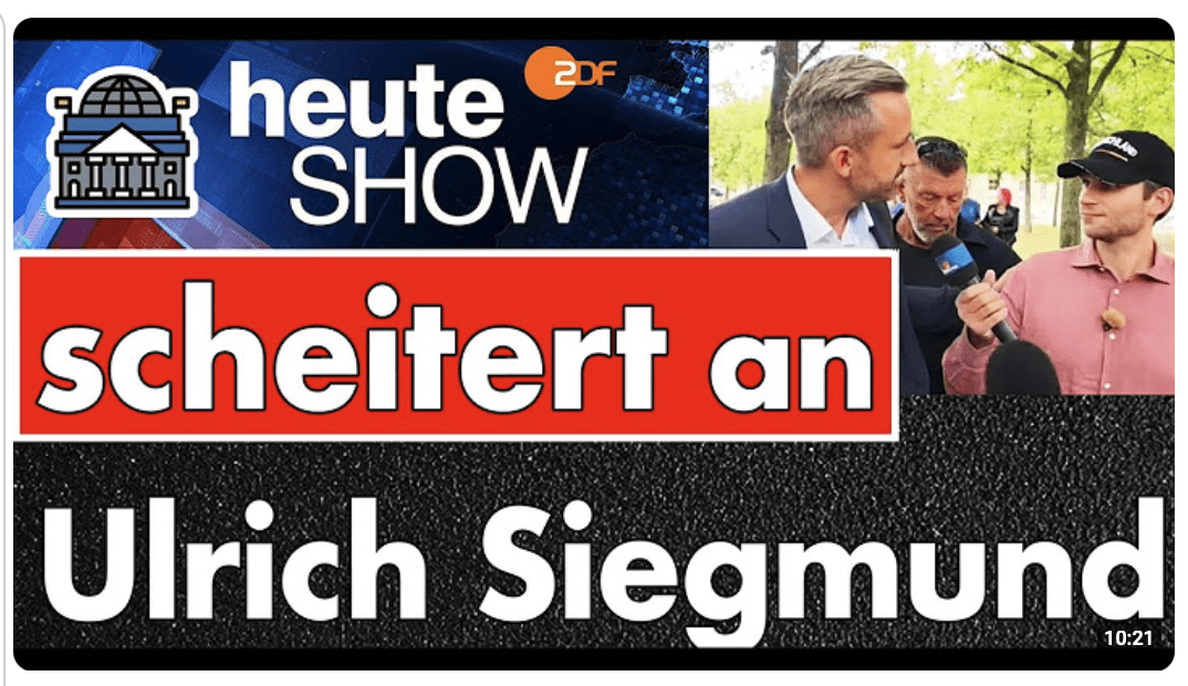 Heute Show zerschellt an Ulrich Siegmund in Sachsen-Anhalt! Jede Frage eine Blamage für das ZDF!
