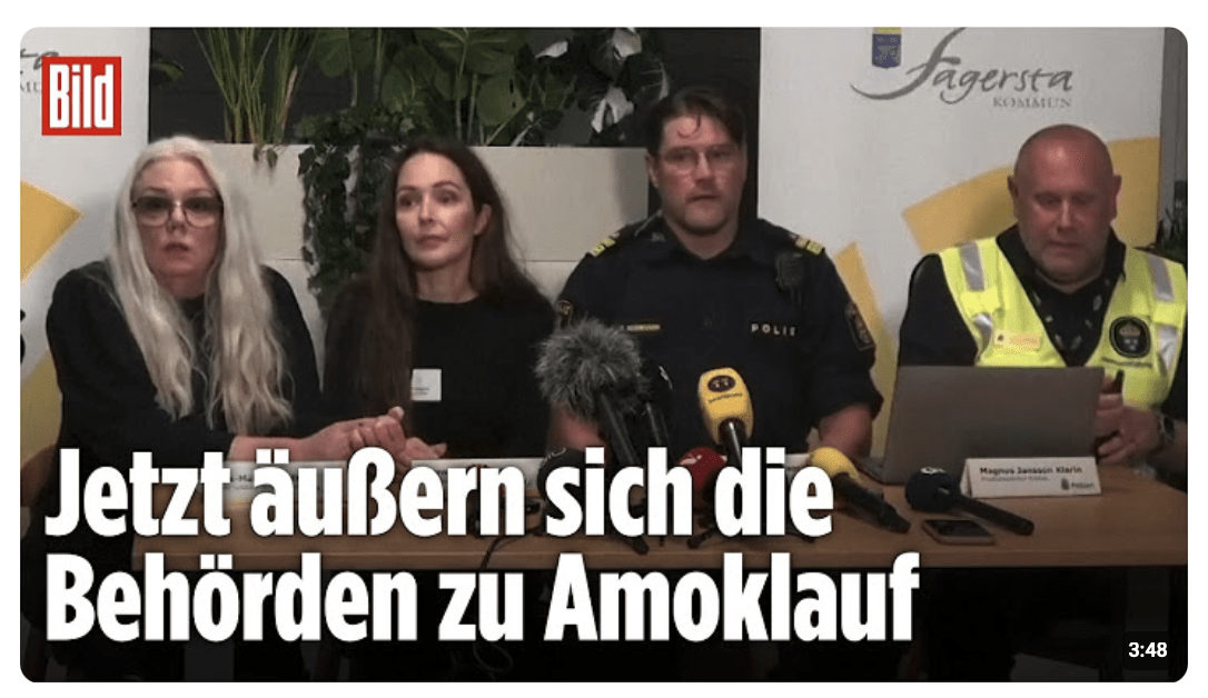 Amoklauf an Schule in Schweden: Die Pressekonferenz der Behörden