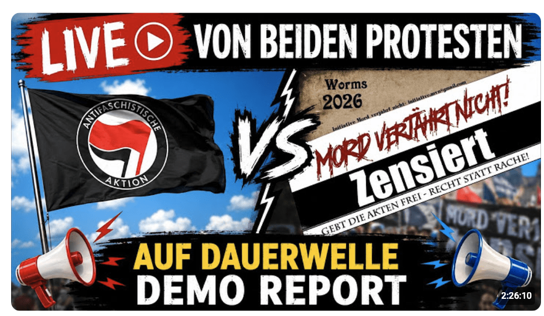 LIVE aus Worms – Demo und Gegendemo zum Gedenken
