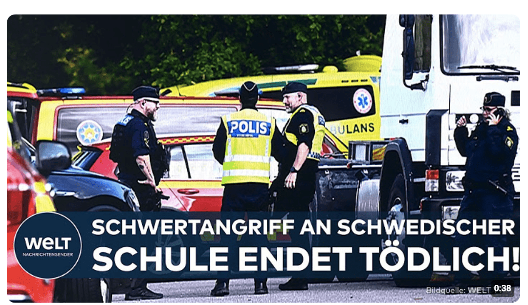 SCHWEDEN UNTER SCHOCK: Schwertangriff an Schule fordert Todesopfer! Polizei schießt auf Angreifer!