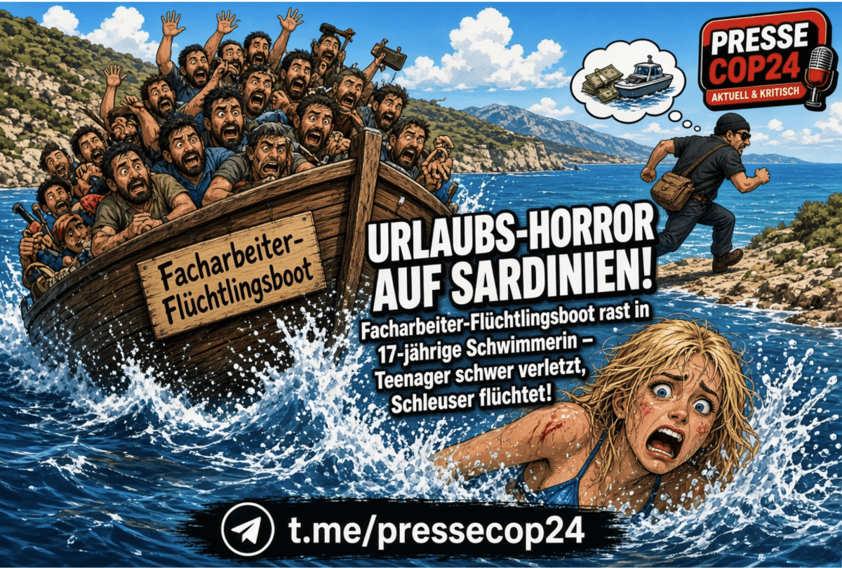 URLAUBS-HORROR AUF SARDINIEN! Facharbeiter-Flüchtlingsboot rast in 17-jährige Schwimmerin – Teenager schwer verletzt, Schleuser flüchtet!