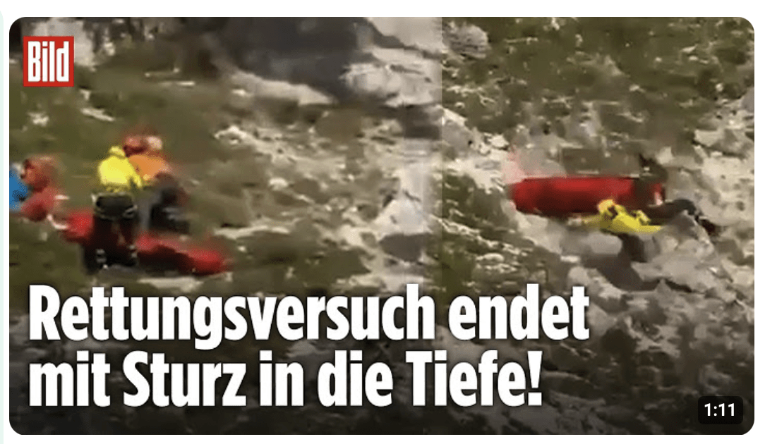 DOLOMITEN: Ärztin stürzt bei Rettung mit Patientin die Felswand hinab! Beide kommen ins Krankenhaus!
