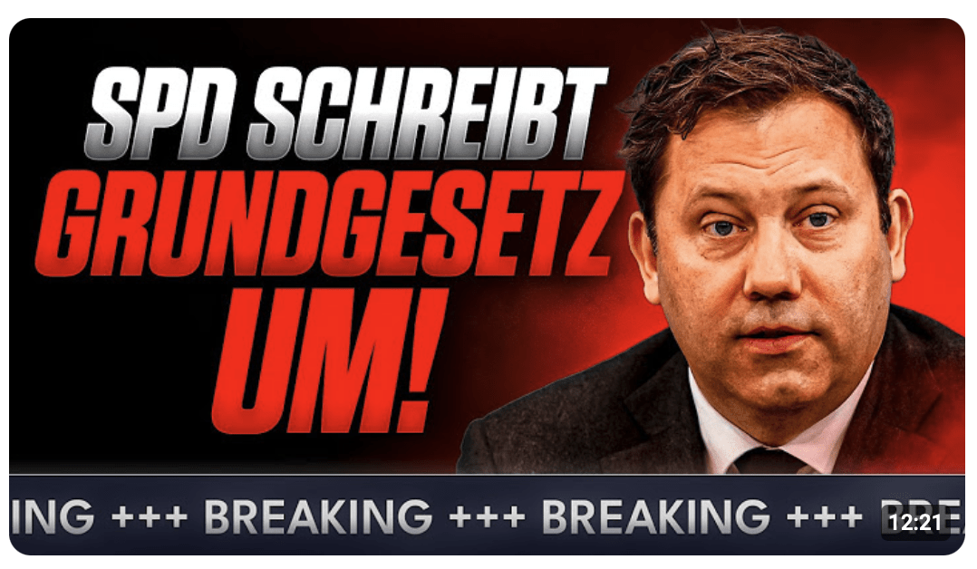 SPD ändert das Grundgesetz: DAS wird jetzt VERBOTEN.