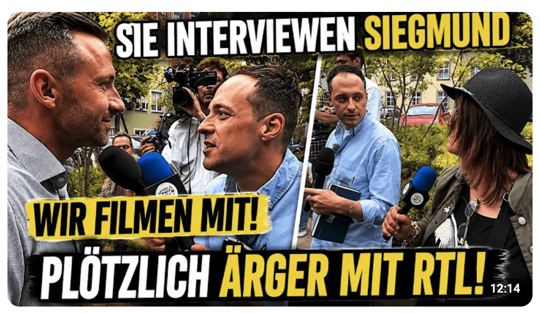 Mainstream & ÖRR interviewt Ulrich Siegmund  wir filmen mit! Plötzlich Ärger mit RTL Reporter!