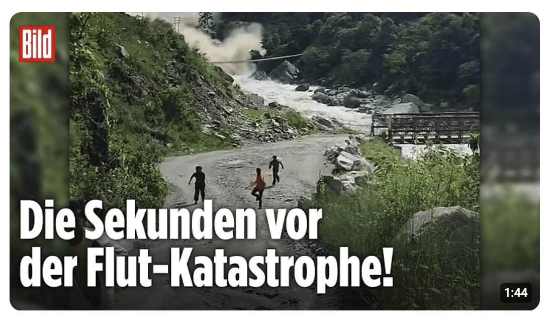STURZFLUT IN NEPAL: Videos von Augenzeugen zeigen die dramatischen Momente!