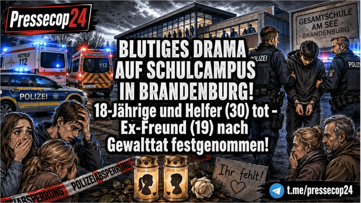 BLUTIGES DRAMA AUF SCHULCAMPUS IN BRANDENBURG! 18-Jährige und Helfer (30) tot – Ex-Freund (19) nach Gewalttat festgenommen!