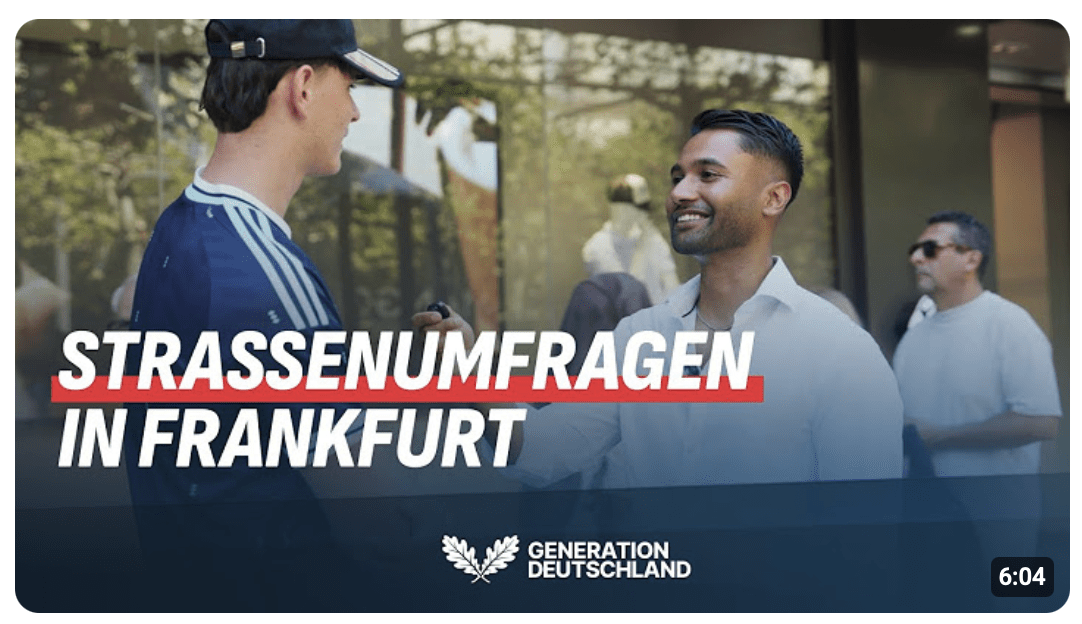 „Wer Deutschland nicht liebt, soll Deutschland verlassen.“ Straßenumfrage in Frankfurt am Main