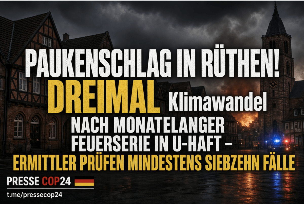 PAUKENSCHLAG IN RÜTHEN! DREIMAL „Klimawandel“  NACH MONATELANGER FEUERSERIE IN U-HAFT – ERMITTLER PRÜFEN MINDESTENS SIEBZEHN FÄLLE!