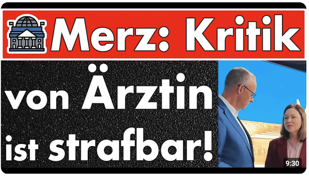Kritik am Kanzler wäre strafbar! Friedrich Merz dreht völlig durch und geht Ärztin scharf an!