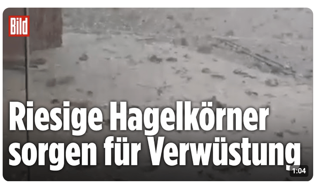 Eiskörner so groß wie Tennisbälle – Hagel-Horror in Italien