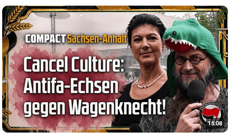 BSW-Festival: Antifa-Echsen gegen Wagenknecht!