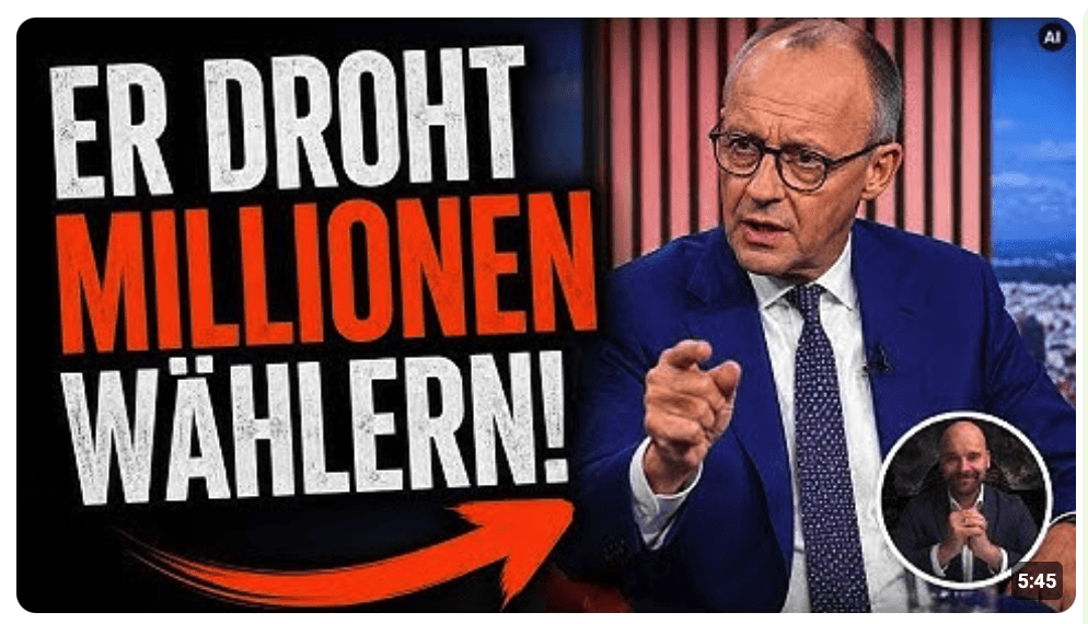 UNGLAUBLICH! Merz droht Wählern live im TV – Geht er hier zu weit?!