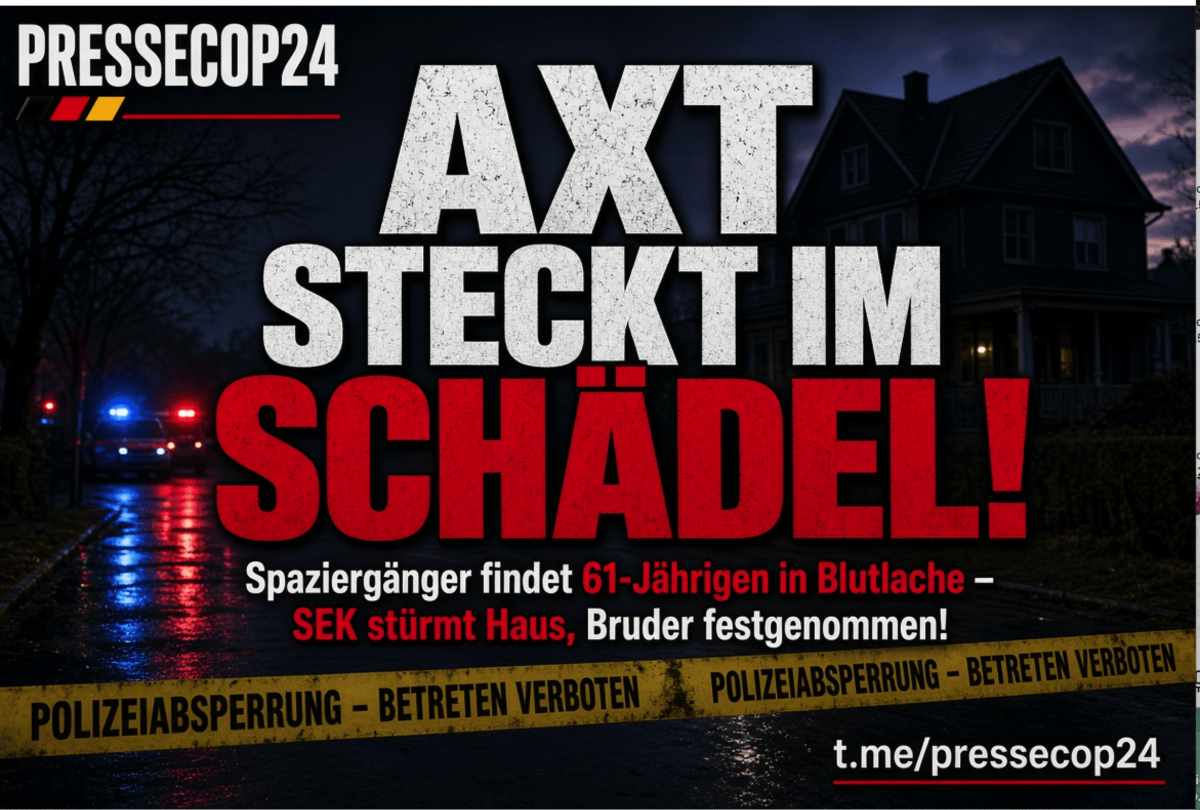AXT STECKT IM SCHÄDEL! Spaziergänger findet 61-Jährigen in Blutlache – SEK stürmt Haus, Bruder festgenommen!