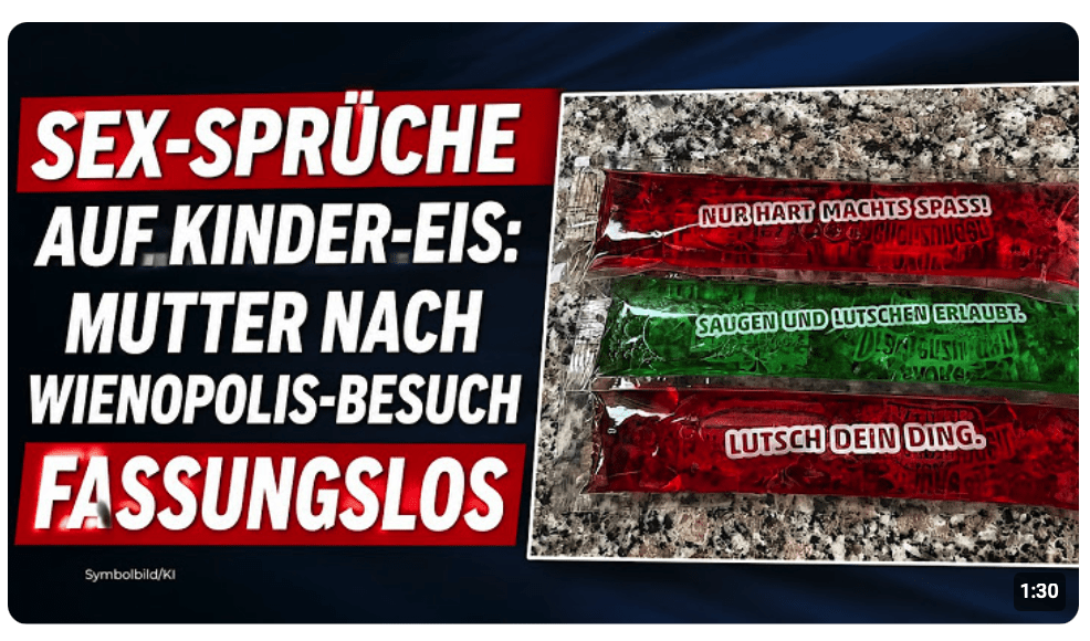 Sex-Sprüche auf Kinder-Eis: Mutter nach Wienopolis-Besuch fassungslos