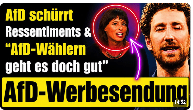 „AfD-Wählern geht es gut“ das beste Argument gegen AfD… ARD-Show wird zur AfD-Dauerwerbesendung