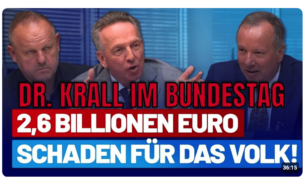 2,6 Billionen Euro Schaden? Dr. Krall erklärt seine Rechnung im Bundestag