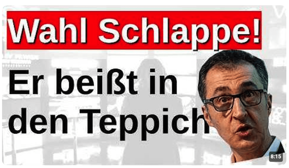 Wahl Schlappe für die Grünen steht an! Cem Özdemir beißt in den Teppich!
