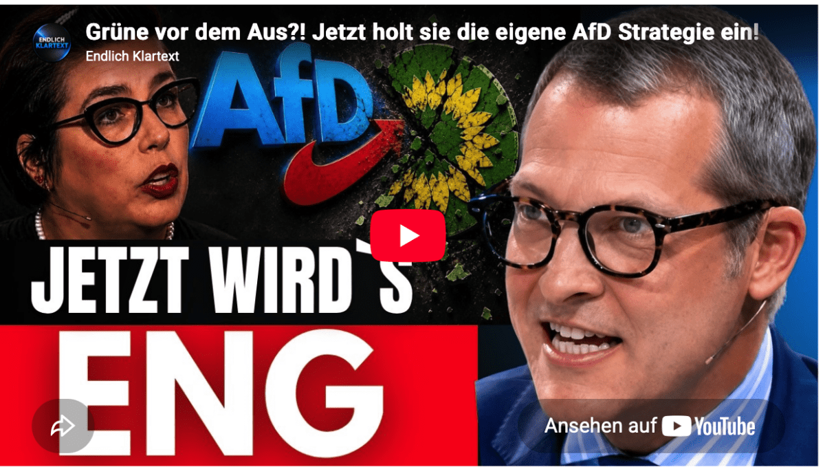 Grüne vor dem Aus?! Jetzt holt sie die eigene AfD Strategie ein!