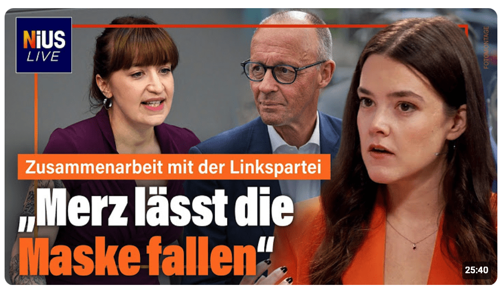 Merz lässt durchblicken: CDU will mit Linkspartei durchregieren | NIUS Live