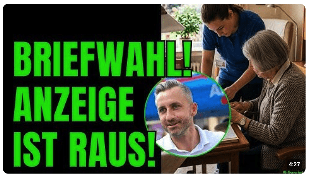 Skandalös:“Wahlunterlagen gesammelt und geschreddert.“ // In Wirklichkeit wurde für Demente gewählt.