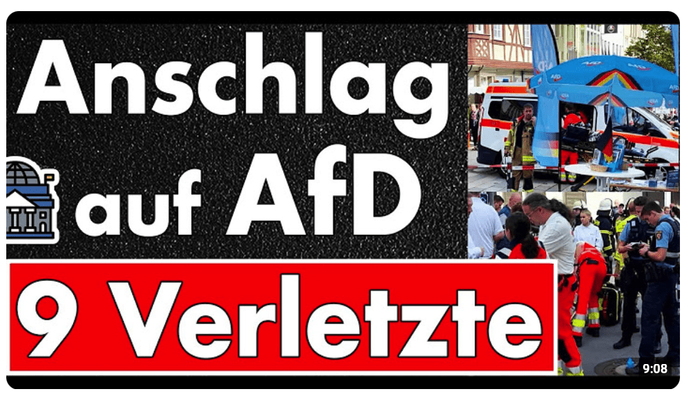 Angriff auf AfD fordert 9 Verletzte – Tatverdächtiger frei! Kein Wort der Altparteien …