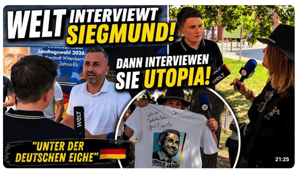 WELT interviewt Ulrich SIEGMUND & plötzlich auch Utopia!  Wir filmen mit! Unter der deutschen Eiche