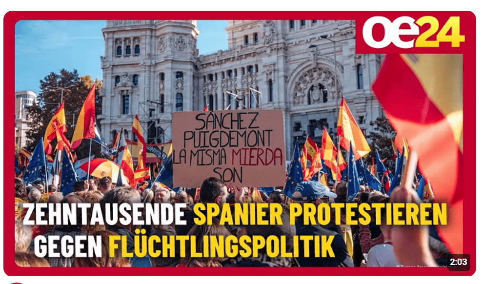 Zehntausende Spanier protestieren gegen Flüchtlingspolitik