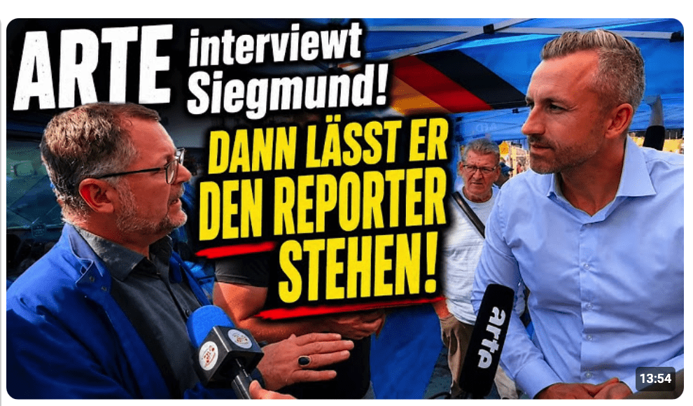 ARTE interviewt Ulrich Siegmund – doch plötzlich lässt er den Reporter stehen!  Was passiert da?