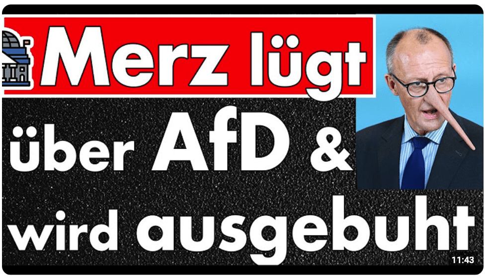 Merz tritt auf ohne Volk – abgeschottet redet er über Abschottung & lügt über AfD-Programm!