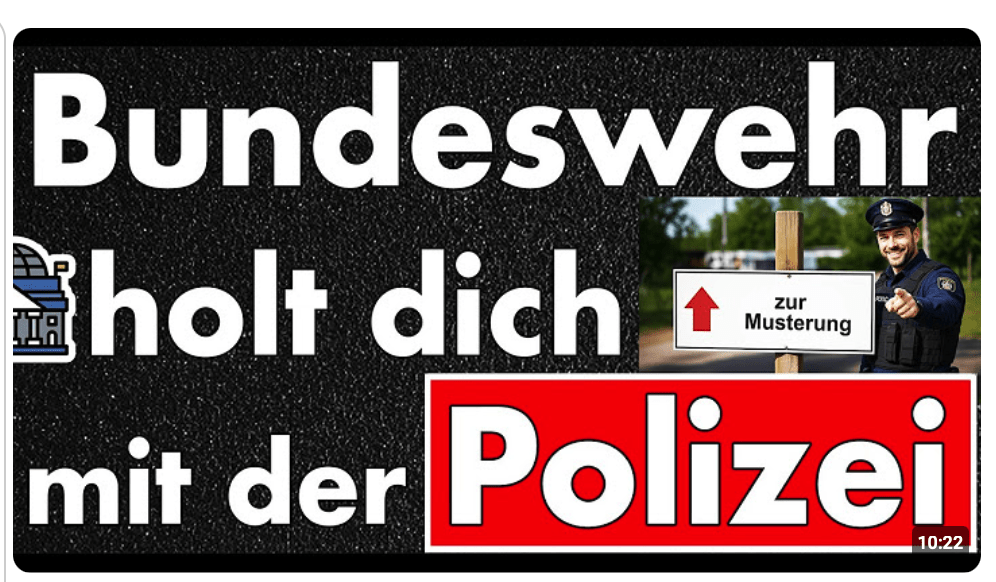 Bundeswehr droht mit Polizei! Musterung startet ab sofort! Gesetze sind völlig egal!