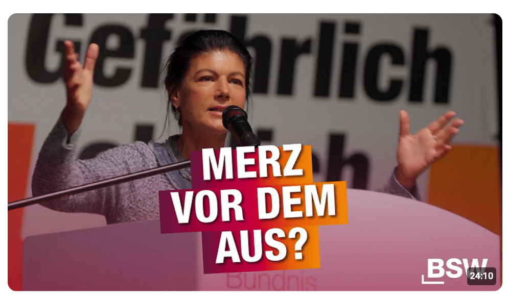 Diese Wahl kann Merz zu Fall bringen! | Sahra Wagenknecht spricht Klartext