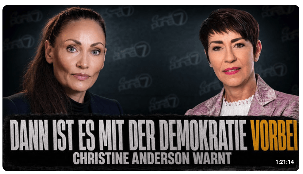 „Dann ist es mit der Demokratie vorbei“ – Christine Anderson warnt Deutschland