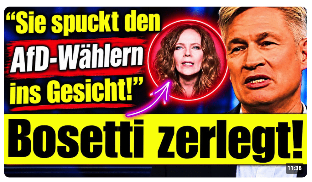 „Sie spuckt AfD-Wählern ins Gesicht“ – Poschardt rechnet mit Bosetti und Hayali ab