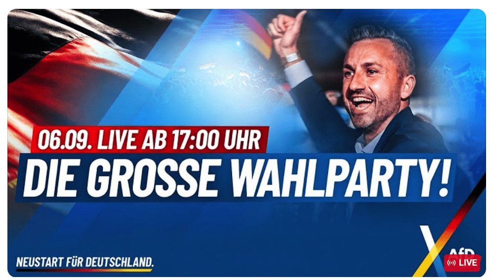 Live: Die große AfD-Wahlparty zur Landtagswahl in Sachsen-Anhalt!