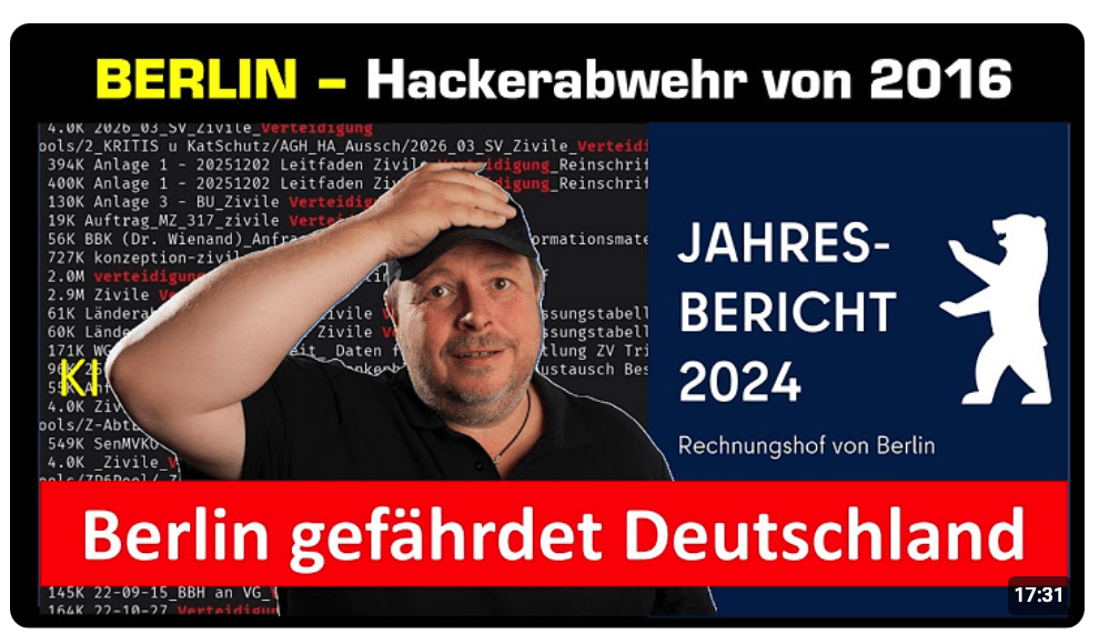 Berlin – Hackerabwehr von 2016! Berlin gefährdet das ganze Land!