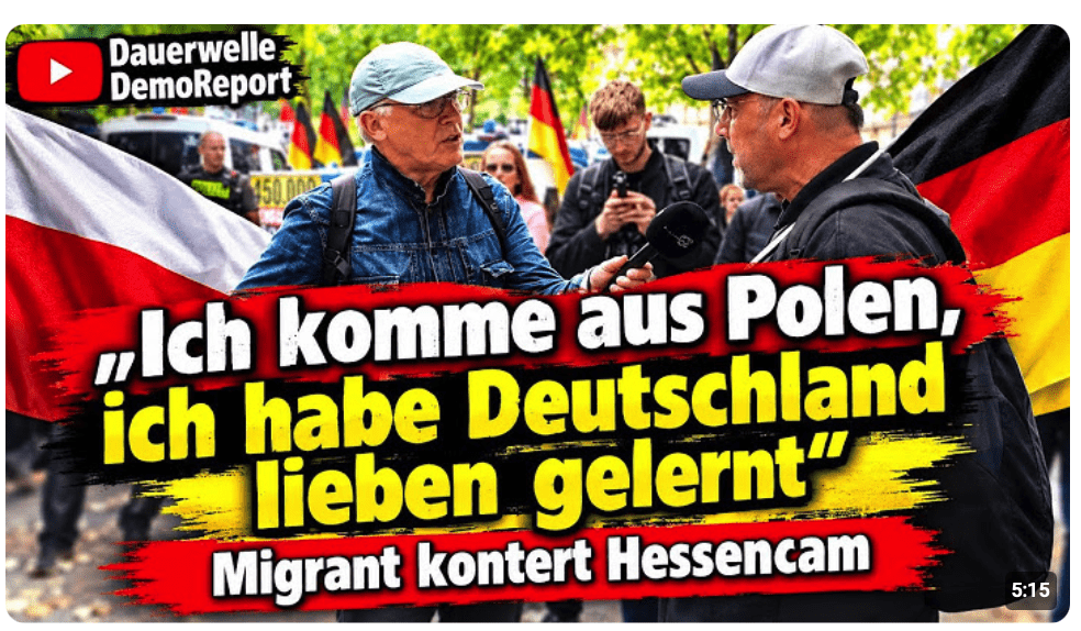 Migrant kontert Hessencam – Ich komme aus Polen, ich habe Deutschland lieben gelernt